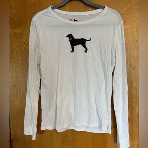Size medium white Black Dog t shirt